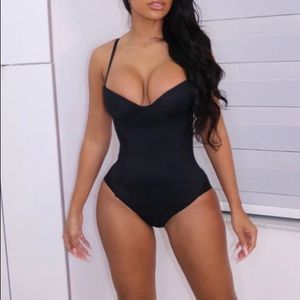 Black Snatched Bodysuit